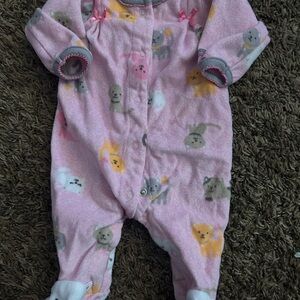 Child of Mine Pink and Gray doggie footie!